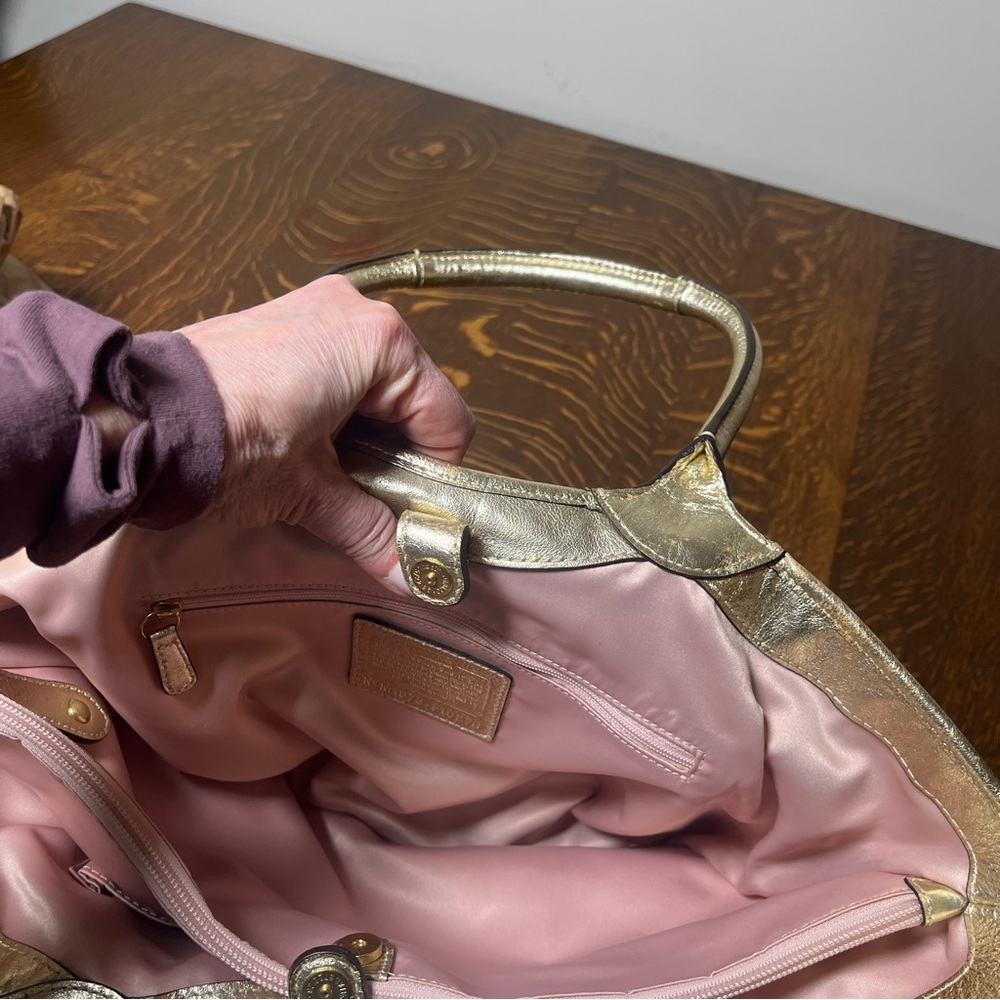 Coach Bleeker Signature Floral and Gold Tote Bag - Picture 8 of 14